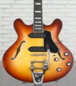 Eastman Guitars T64/v Thinline Hollowbody Electric Guitar - Antique Goldburst Varnish - Image 9