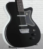 Danelectro Baritone Left-handed Electric Guitar - Black - Image 3