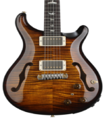 PRS Hollowbody II Piezo Electric Guitar - Black Gold Wraparound Burst, 10-Top