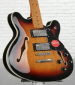 Squier Classic Vibe Starcaster Semi-hollowbody Electric Guitar - 3-tone Sunburst - Image 3