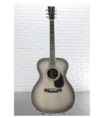 Martin OM-45 John Mayer Platinum Anniversary Acoustic Guitar - Platinum Gray Burst Top with Platinum Gray Toner Back & Sides - Image 2