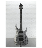 Schecter USA Sunset Extreme FR Electric Guitar - Satin Black/Silver Crackle - Image 5