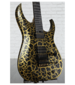 Schecter USA Sunset Extreme FR-S Electric Guitar - Satin Black/Gold Crackle - Image 2