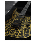 Schecter USA Sunset Extreme FR-S Electric Guitar - Satin Black/Gold Crackle - Image 4