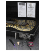 Schecter USA Sunset Extreme FR-S Electric Guitar - Satin Black/Gold Crackle - Image 5