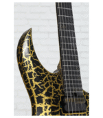 Schecter USA Sunset Extreme FR-S Electric Guitar - Satin Black/Gold Crackle - Image 8