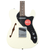 Squier Affinity Series Telecaster Thinline Electric Guitar - Olympic White with Laurel Fingerboard